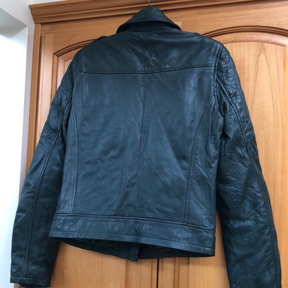 Real Italian leather, dark emerald green jacket, Aviatrix, 8 - Picture 9 of 9